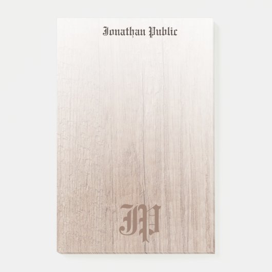 Maßgeschneiderte Monogramm-Vorlage Post-it Klebezettel (Vorderseite)