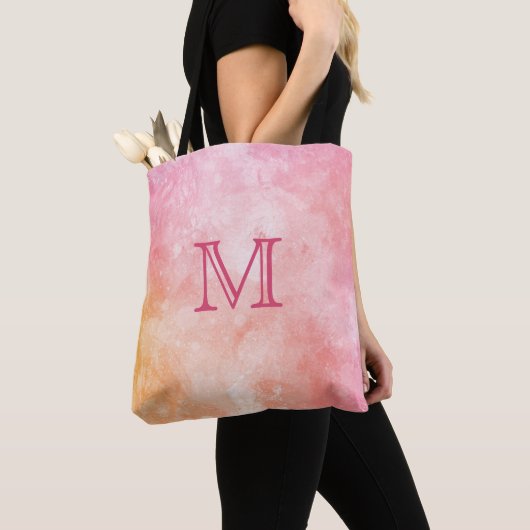 Maßgeschneiderte Monogramm Watercolor Splash Tasch Tasche (Von Nahem)