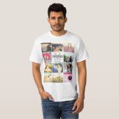 Maßgeschneiderte monogrammatikalische Bilder T-Shirt (Vorne ganz)