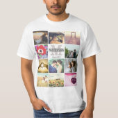 Maßgeschneiderte monogrammatikalische Bilder T-Shirt (Vorderseite)