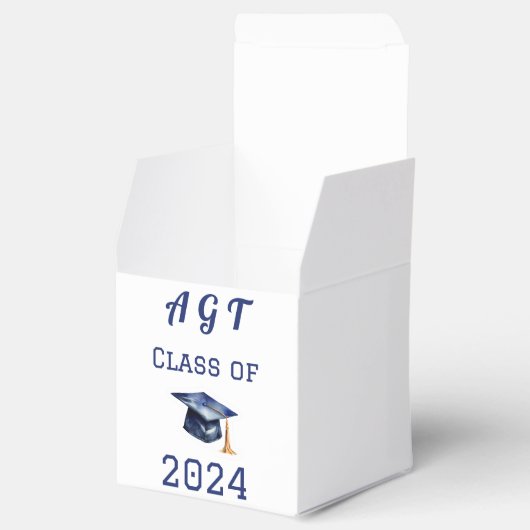 Maßgeschneiderte Monogramme und Abschluss Jahr Bla Geschenkschachtel (Geöffnet)