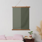 Maßgeschneiderte Moss Green Split Tapestes Wandteppich Mit Holzrahmen (Schlafzimmer)