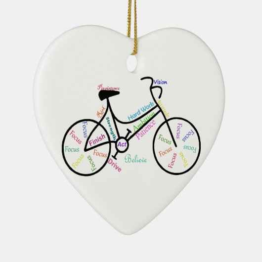 Maßgeschneiderte Motivierend Wörter für Fahrräder Keramik Ornament (Rechts)