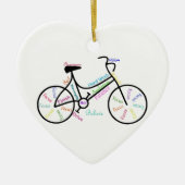 Maßgeschneiderte Motivierend Wörter für Fahrräder Keramik Ornament (Vorne)