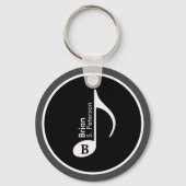 Maßgeschneiderte Musikanzeige Schlüsselanhänger (Rückseite)
