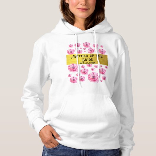 Maßgeschneiderte Mutter von Bride Gold und Rosa Bl Hoodie (Vorderseite)