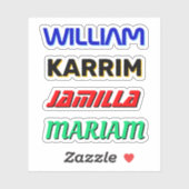 Maßgeschneiderte Namensaufkleber (wasserdichte Vin Aufkleber (Blatt)