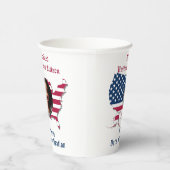 Maßgeschneiderte "Naturalized Citizen Foto USA Fla Pappbecher (Rechts)