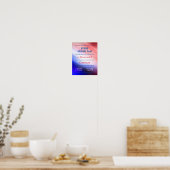 Maßgeschneiderte Neugeborene Rot Blau Poster (Küche)