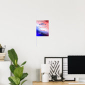 Maßgeschneiderte Neugeborene Rot Blau Poster (Heimbüro)