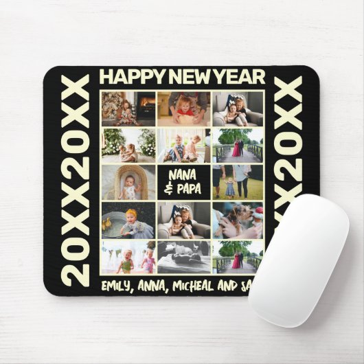 Maßgeschneiderte Neujahrskollage 14 Mousepad (Mit Mouse)