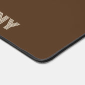 Maßgeschneiderte neutrale Erdtöne Streifen Kunst a Schreibtischunterlage (Ecke)