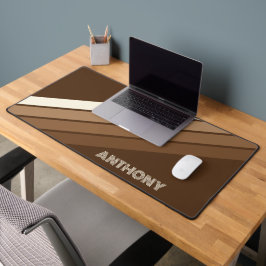 Maßgeschneiderte neutrale Erdtöne Streifen Kunst a Schreibtischunterlage