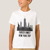 Maßgeschneiderte New Yorker Trip Skyline-Kinder T-Shirt (Vorderseite)