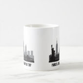 Maßgeschneiderte New Yorker Trip Skyline-Statue de Kaffeetasse (Mittel)