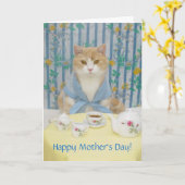 Maßgeschneiderte Niedlich/lustige Katze Karte (Gelbe Blume)