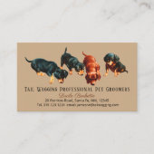 Maßgeschneiderte, Niedliche Dackel Visitenkarte (Vorderseite)