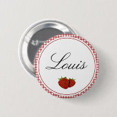 Maßgeschneiderte Niedliche Erdbeere Button (Vorne & Hinten)