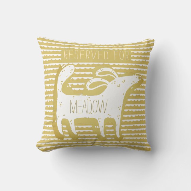 Maßgeschneiderte Niedliche Goldhunde-Monoprint-Kis Kissen (Vorderseite)