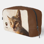 Maßgeschneiderte Niedliche Katze Katzen Dosenvorla Waschbeutel (Rechte Ecke)