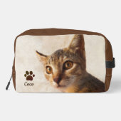 Maßgeschneiderte Niedliche Katze Katzen Dosenvorla Waschbeutel (Rückseite)