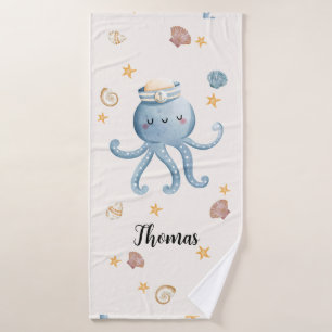Maßgeschneiderte Niedliche Octopus Bath Handtuch K Badehandtuch