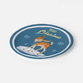 Maßgeschneiderte Niedliche Weihnachtspapiertafel Pappteller (Schrägansicht)