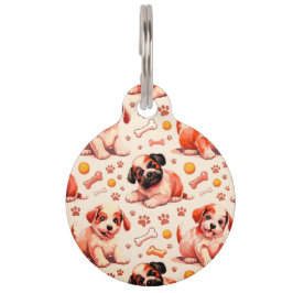 Maßgeschneiderte Niedliche Welpenrunde, große Pet- Haustiermarke