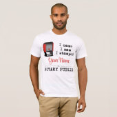 Maßgeschneiderte Notar-öffentliche Briefmarke mit T-Shirt (Vorne ganz)