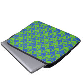 Maßgeschneiderte Notebook-Ärmel für das blaue/Limo Laptopschutzhülle (Vorne Knopf)