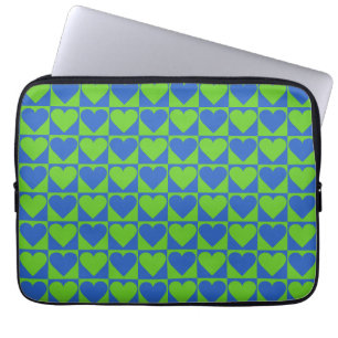 Maßgeschneiderte Notebook-Ärmel für das blaue/Limo Laptopschutzhülle