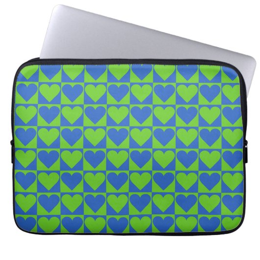 Maßgeschneiderte Notebook-Ärmel für das blaue/Limo Laptopschutzhülle (Vorderseite)