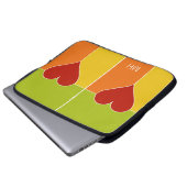 Maßgeschneiderte Notebook-Ärmel für Herz-Muster Laptopschutzhülle (Vorne Knopf)