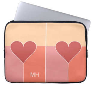 Maßgeschneiderte Notebook-Ärmel für Herz-Muster Laptopschutzhülle