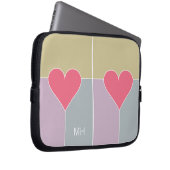 Maßgeschneiderte Notebook-Ärmel für Herz-Muster Laptopschutzhülle (Vorne Rechts)