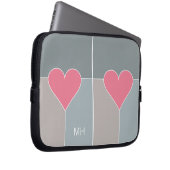 Maßgeschneiderte Notebook-Ärmel für Herz-Muster Laptopschutzhülle (Vorne Rechts)