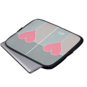 Maßgeschneiderte Notebook-Ärmel für Herz-Muster Laptopschutzhülle (Vorne Knopf)