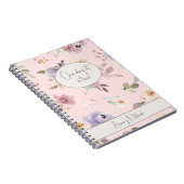 Maßgeschneiderte One Day at Time Floral Notebook O Notizblock (Rechte Seite)