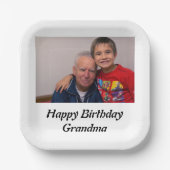 Maßgeschneiderte Opa-Foto-Papierplatte Pappteller (Vorderseite)