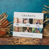 Maßgeschneiderte Opa Wir Liebe Sie Foto Blassgraue Fotoplatte (Seite)