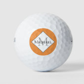 Maßgeschneiderte Orange Golf Balls für Monogram Golfball (Vorderseite)