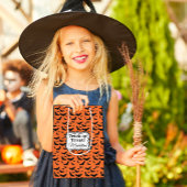 Maßgeschneiderte Orangen- und Schwarze Halloween-F Mittlere Geschenktüte