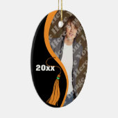 Maßgeschneiderte Orangenwellenverzierung Abschluss Keramikornament (Rechts)