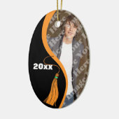 Maßgeschneiderte Orangenwellenverzierung Abschluss Keramikornament (Links)