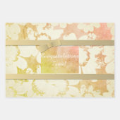 Maßgeschneiderte Original Art Blumenbearbeitung Geschenkpapier Set (Vorderseite 2)