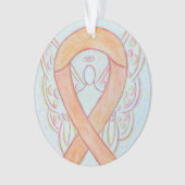 Maßgeschneiderte Ornamente für das Peach Awareness (Vorderseite)