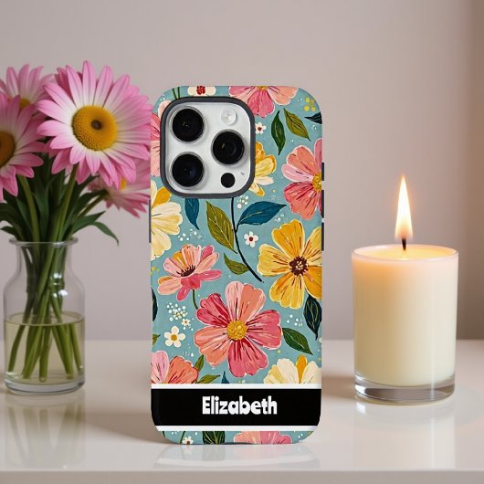 Maßgeschneiderte Paintfloral-Telefonabdeckung Case-Mate iPhone Hülle