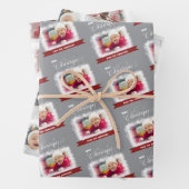 Maßgeschneiderte Papierblätter für 3 Foto Geschenkpapier Set (Beispiel)