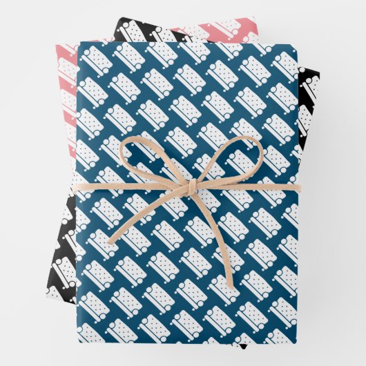 Maßgeschneiderte Papierfolien mit Möbeldesign Geschenkpapier Set (Beispiel)