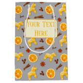 Maßgeschneiderte Papiertüte mit Lebkuchen Mittlere Geschenktüte (Vorderseite)